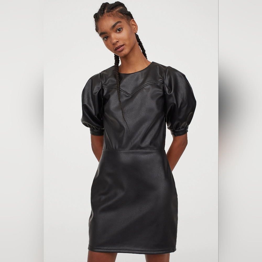 H & M Faux Leather Dress. NWT Size S